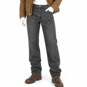 Wrangler Relaxed Fit Jeans Mens 36x36 Gray Denim Straight Workwear Casual long
